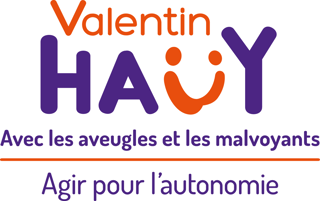 Logo Association Valentin Hauy avec les aveugles et malvoyants